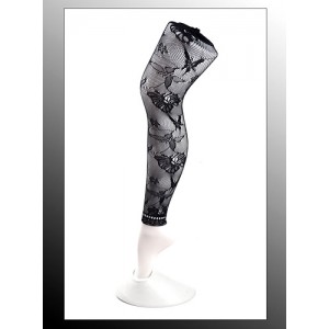 Leggings/ Tights/ Pantyhose - 12-pair Mesh - Black - SK-LGN2479